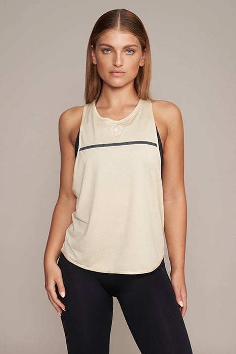 MARY LOU - WOMEN'S LOOSE-FIT TANK TOP CREME 1