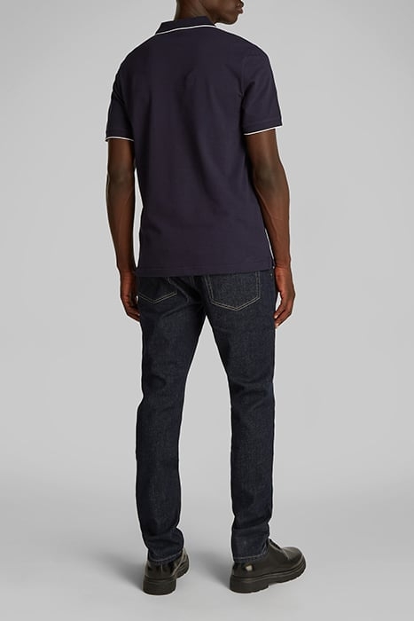 CALVIN KLEIN SLIM FIT STRETCH PIQUE TIPPING POLO NIGHT SKY 3