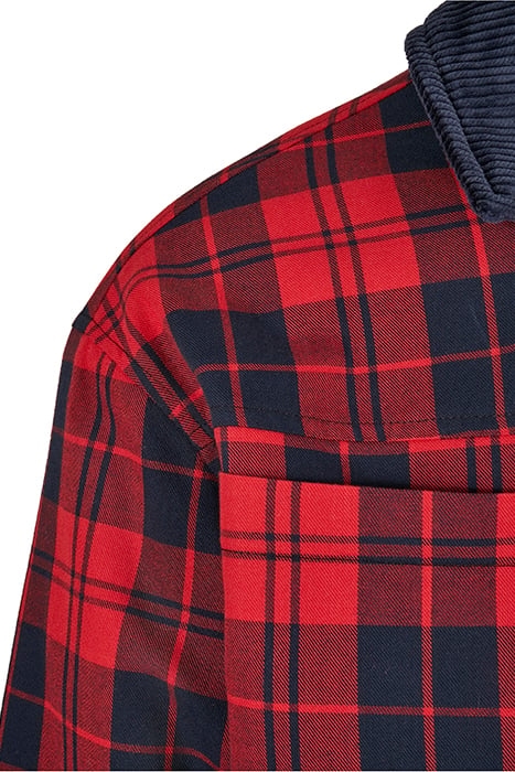 SOUTHPOLE CHECK FLANNEL SHERPA JACKET RED 8
