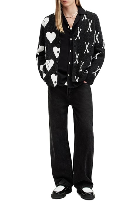 BONEBREAK CARDIGAN BLACK/CHALK WHITE 3