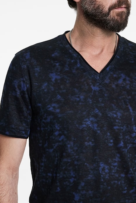 WOOSTER SLIM FIT SS LINENV-NECK MIDNIGHT 3