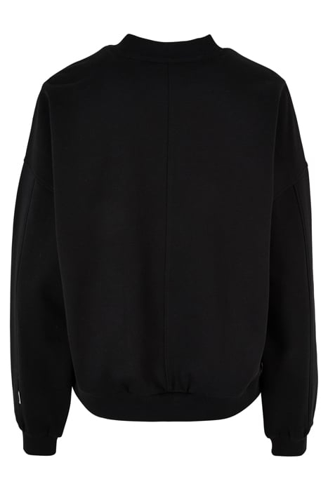 LADIES OVERSIZED ORGANIC CREWNECK BLACK 4