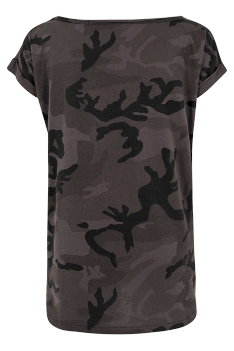 LADIES CAMO BACK SHAPED TEE DARK CAMO 4