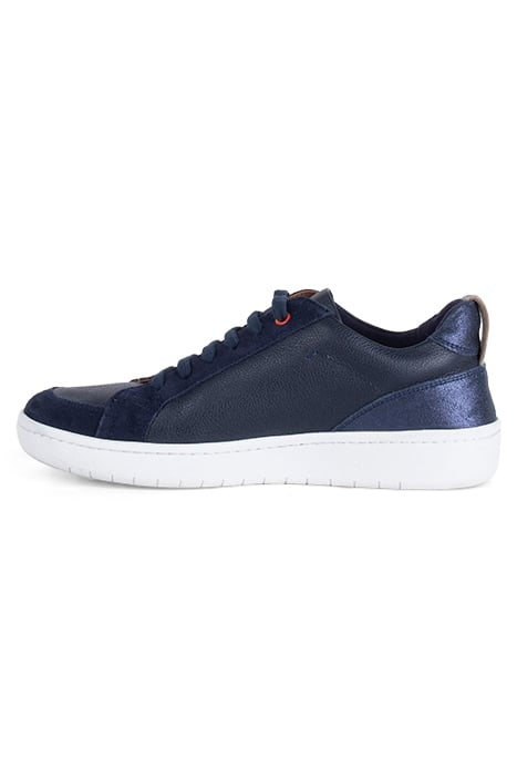 LEATHER AND SUEDE TRAINER DISP NAVY MULTI 3