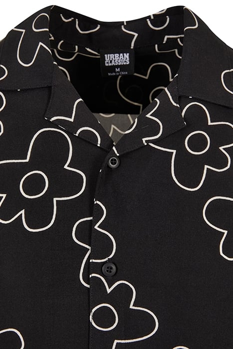 VISCOSE AOP RESORT SHIRT BLACKFLOWER 8