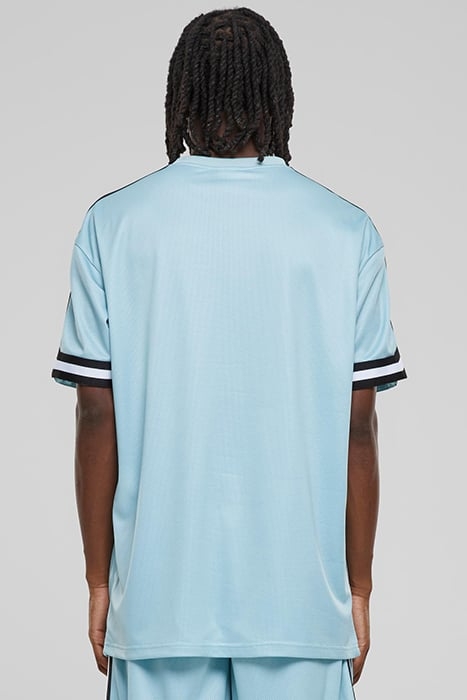 OVERSIZED STRIPES MESH TEE OCEANBLUE 2