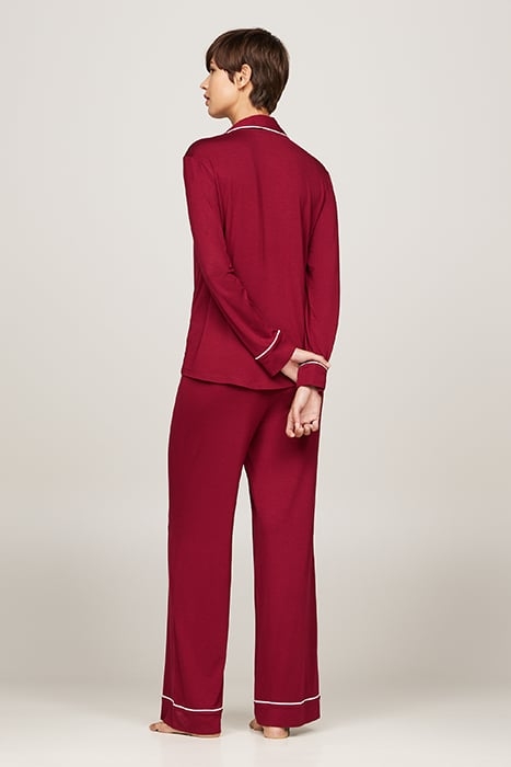 RELAXED FIT LONG SLEEVE PYJAMA SET, RED 2