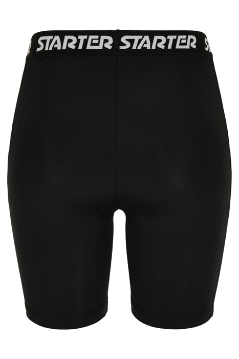 LADIES STARTER LOGO TAPE CYCLE SHORTS BLACK 5