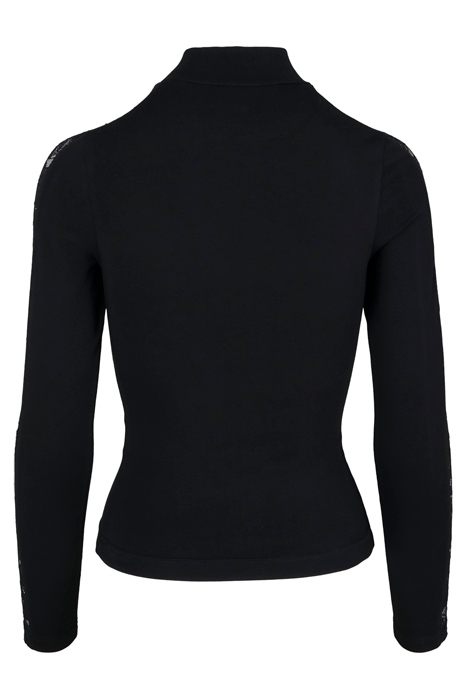 LADIES LACE STRIPED LS BLACK 5