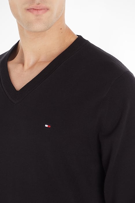 1985 RELAXED FIT V NECK SWEATER BLACK 5
