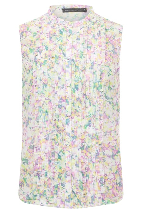 DONNA RUFFLE SLEEVELESS TOP SZ18 STRAWB SHAKE ML 1