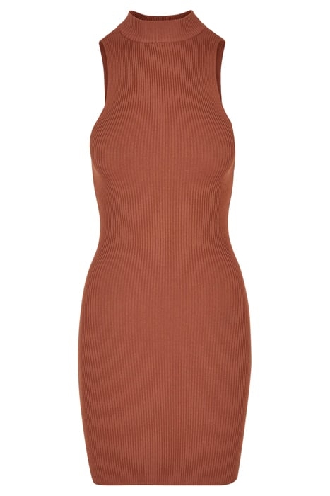 LADIES CUT OUT SLEEVLESS DRESS TERRACOTTA 5