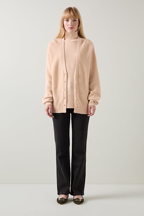 FRANCES RIB CARDIGAN CAMEL 2