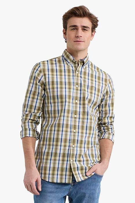 SUMMER CHECK SHIRT OLIVE 1