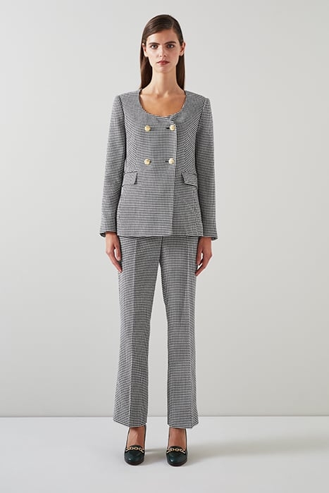 LAURIE - STRAIGHT JEANS BLACK/CREAM 4