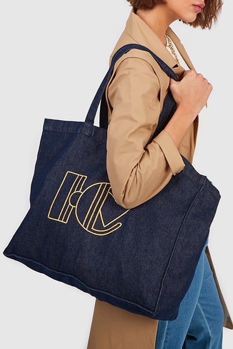 MONOGRAMMED DENIM TOTEBAG I.C DORÉ 1