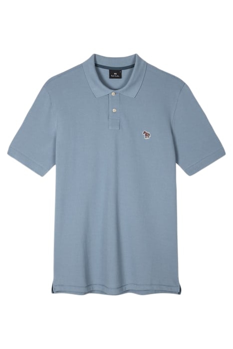 MENS REG FIT SS POLO SHIRT ZEBRA GREYISH BLUE 1