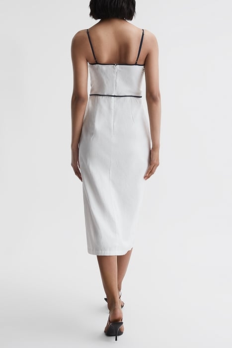 LEONA-STRAPPY LINEN MIDI WHITE 4