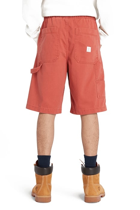 RINDGE WASHED HEAVY TWILL CARPENTER SHORT HOT SAUCE 2