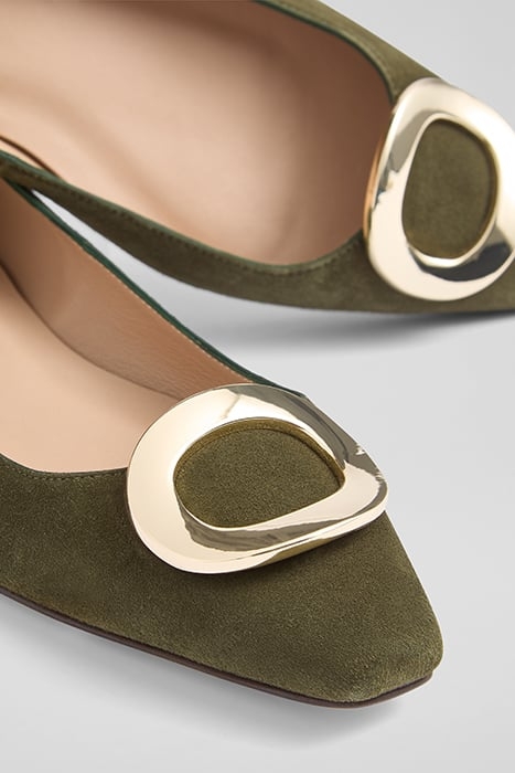 LISETTE POINTED BALLERINA SHOES KHAKI 4