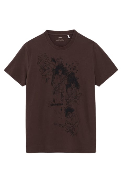 CHOCOLATE T-SHIRT WITH REGGAE EMBROIDERY 4