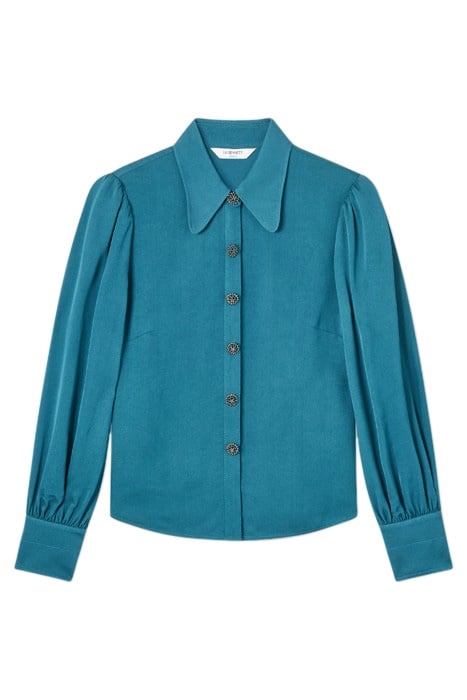 SONYA CREPE BLOUS TEAL 4