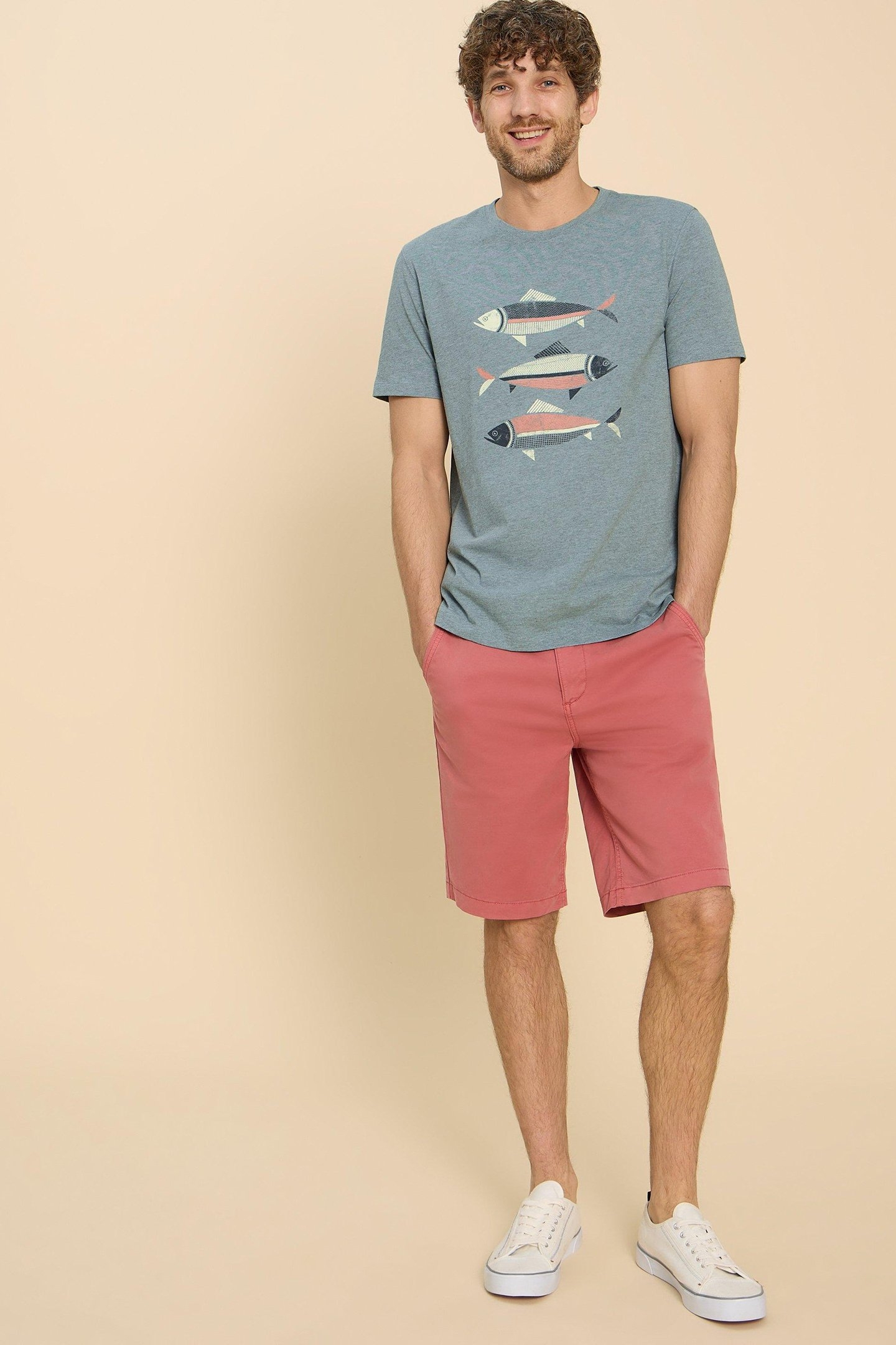 FISH GRAPHIC TEE DENIM PRINT 1
