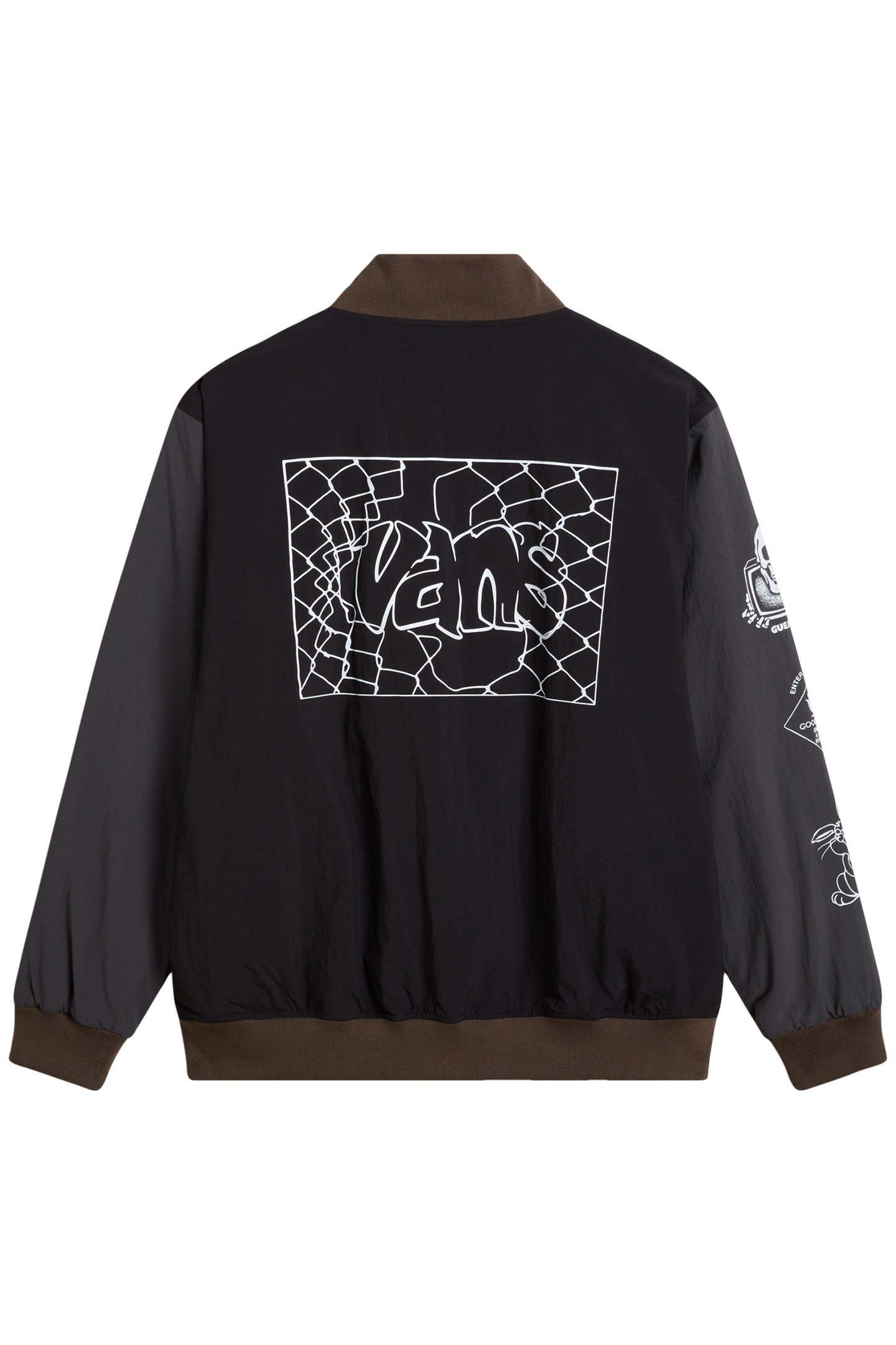 CRAZY EDDY BASEBALL JACKET BLACK/ASPHALT 2