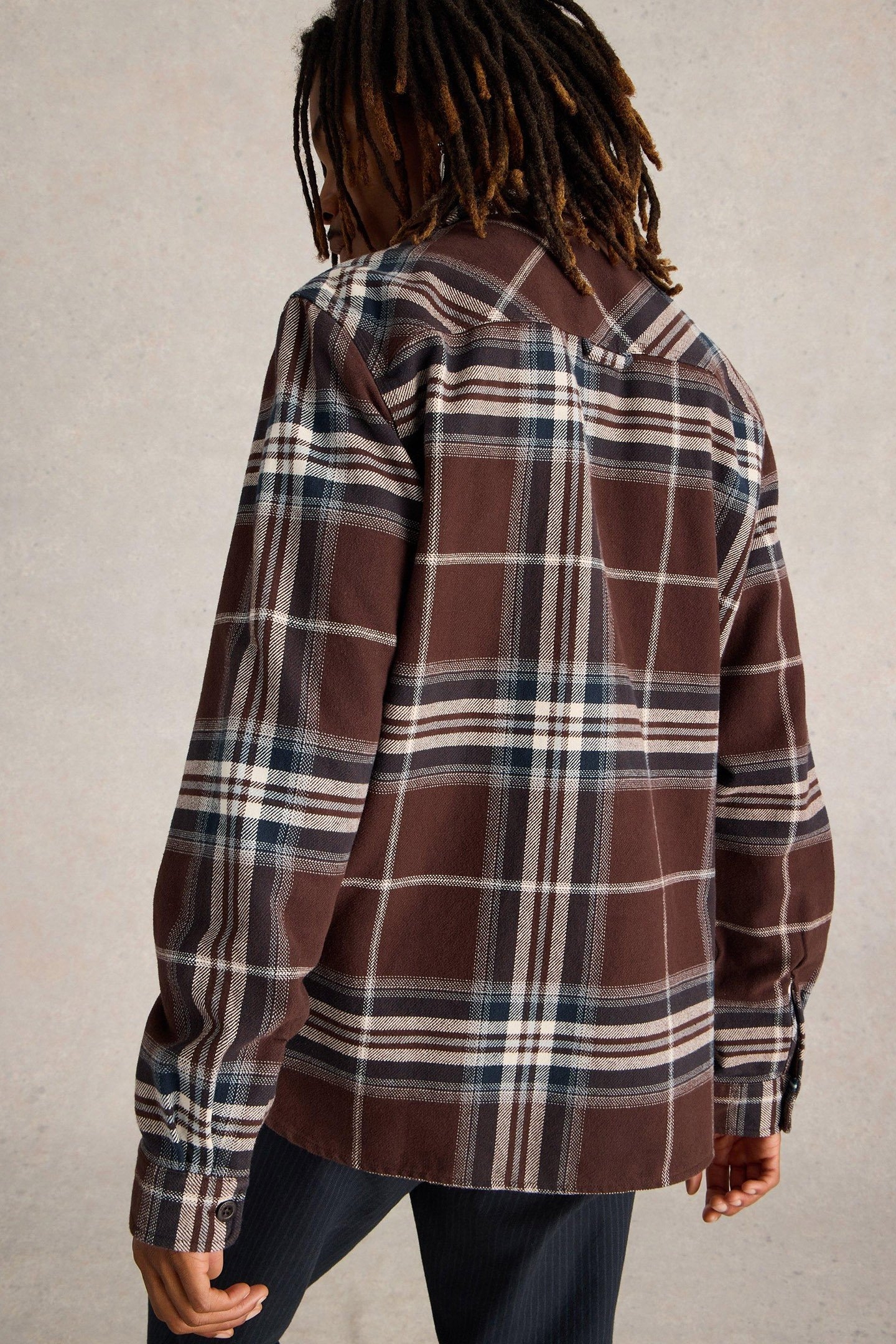 DARWEN CHECK OVERSHIRT BROWN MULTI 2