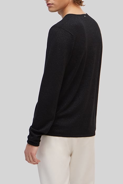 PURE EDITION – BLACK GLITTERY WOOL KNIT SWEATER 2