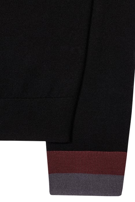 MENS SWEATER HALF ZIP BLACK 6