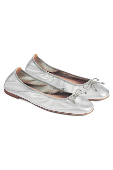 TRILLY BALLERINA SHOES SILVER 2