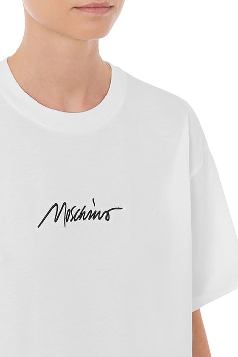 ORGANIC JERSEY T-SHIRT LOGO EMBROIDERY WHITE 4