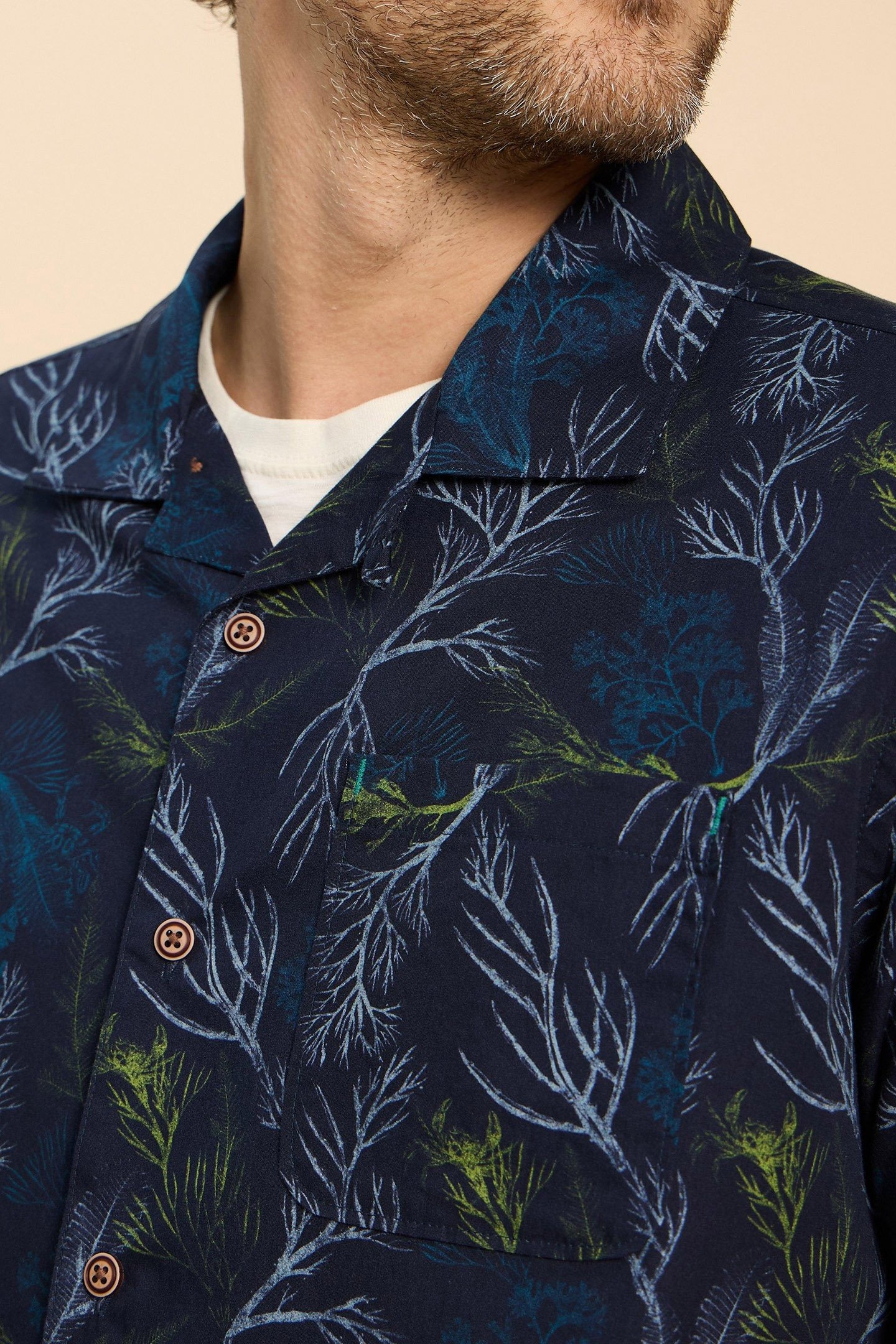 CRAB PRINTED SS SHIRT NAVY PRINT 6