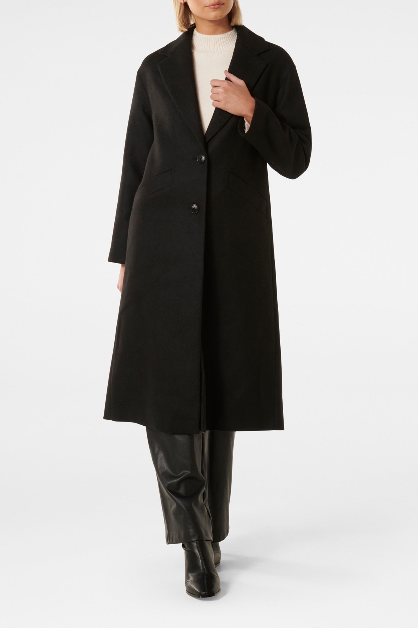 JACKIE DROP SHOULDER COAT BLACK 1