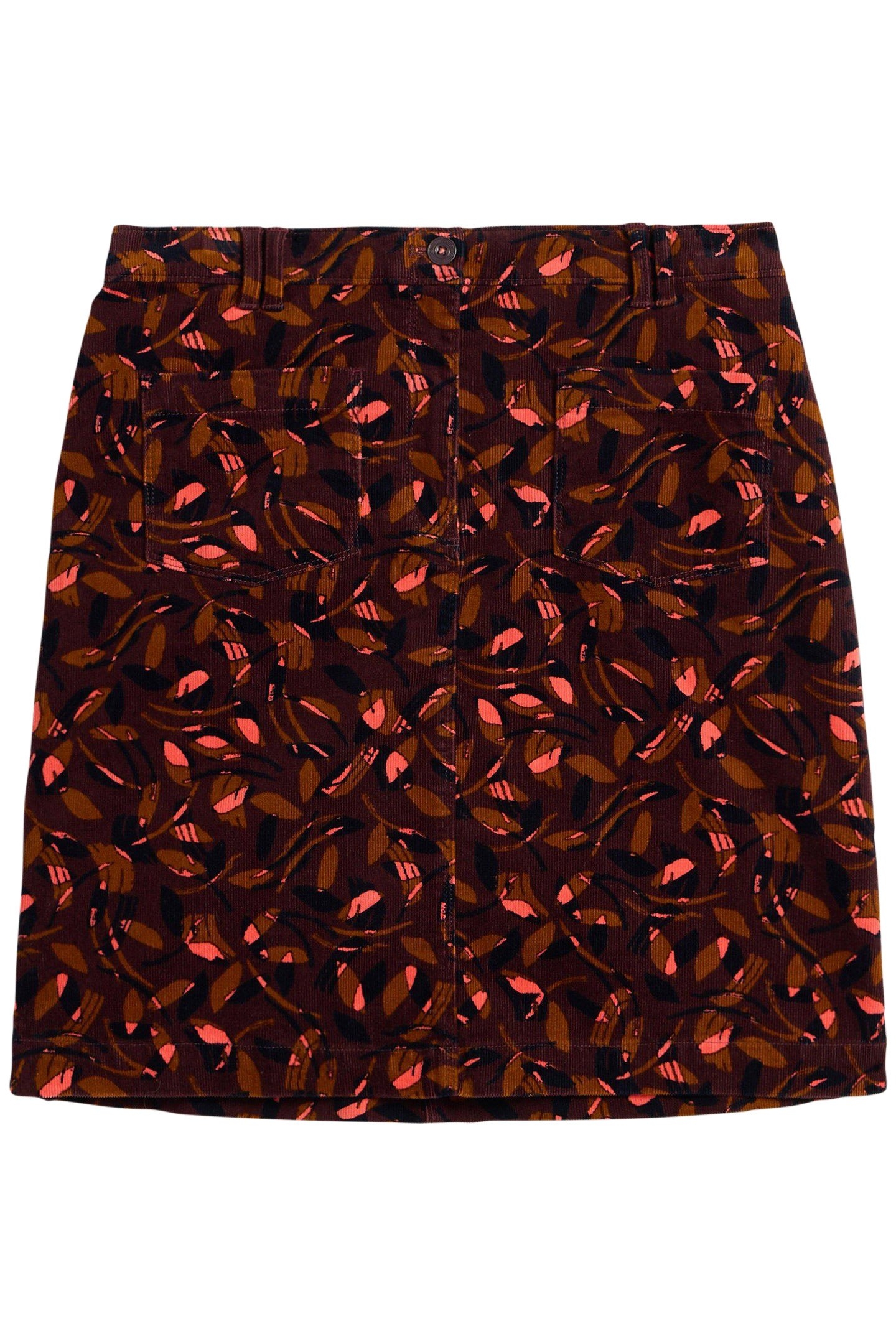 MELODY ORGANIC CORD SKIRT PLUM PRINT 4
