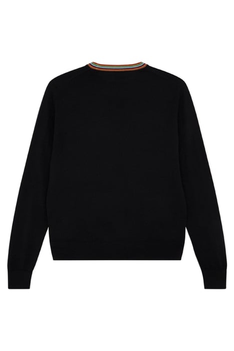 WOMENS KNITTED SWEATER CREW NECK BLACK 5