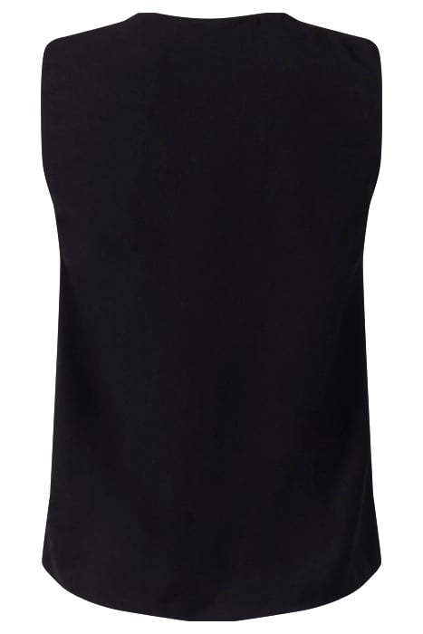 CREPE LGHT SLESS XOVR VNCK TOP BLACK 2