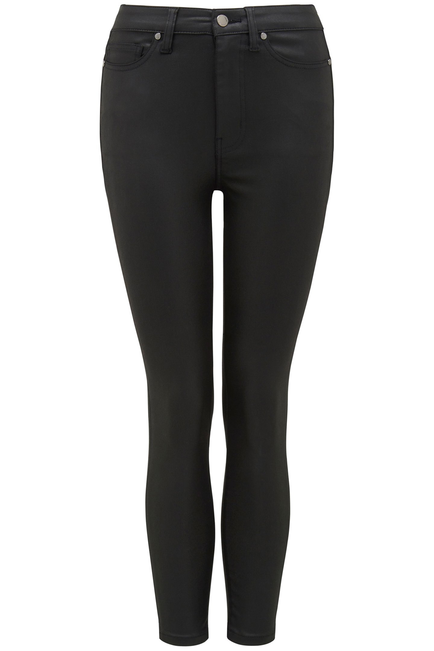 BELLA CROPPED HIGH RISE SKINNY JEANS BLACK COATED 4