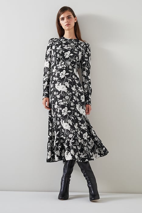 WINONA - MIDI DRESS BLACK/CREAM 1