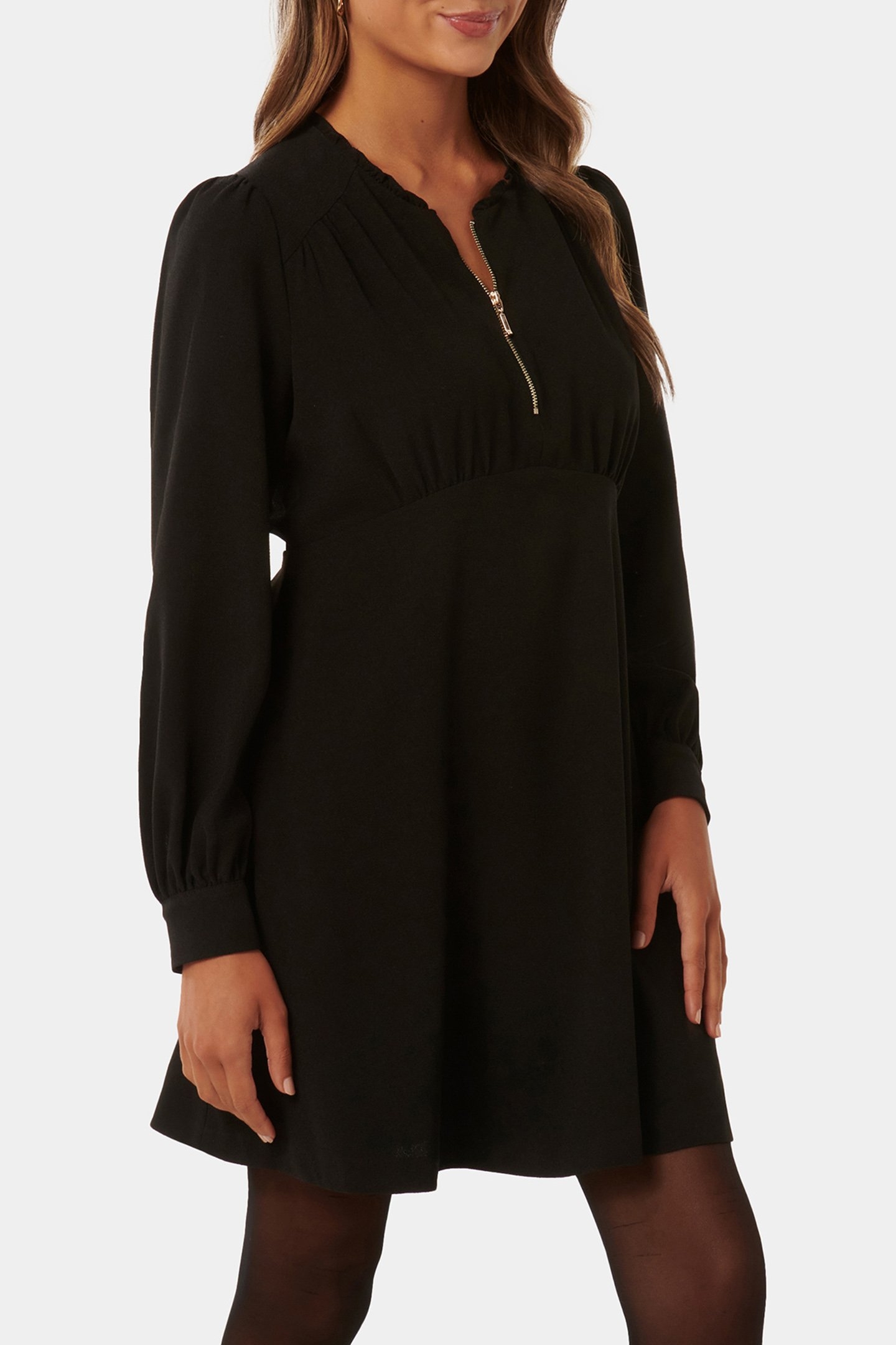 JENSEN PETITE RING PULLER MINI DRESS BLACK 5