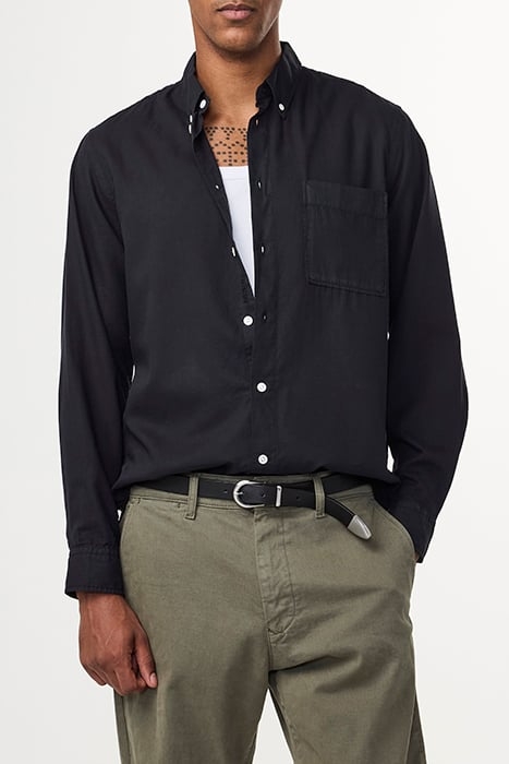 ARNE BD LONG SLEEVE BUTTON DOWN SHIRT, NORMAL FIT, BLACK 1