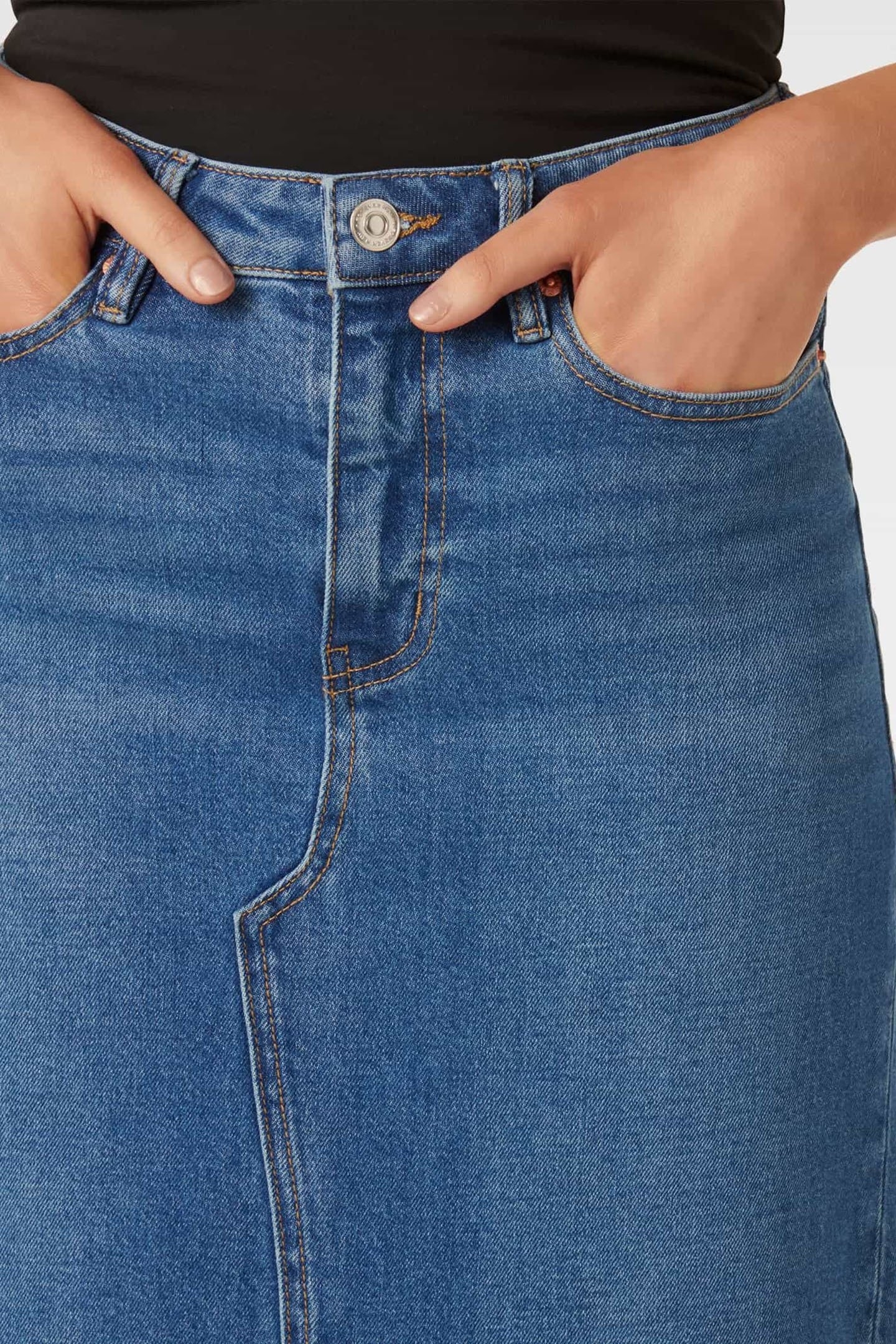 MARION MIDAXI SKIRT DARK WASH 6