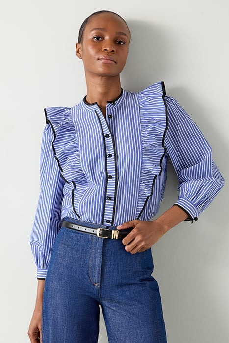 LUCAN STRIPED BLOUS BLUE/WHITE 1