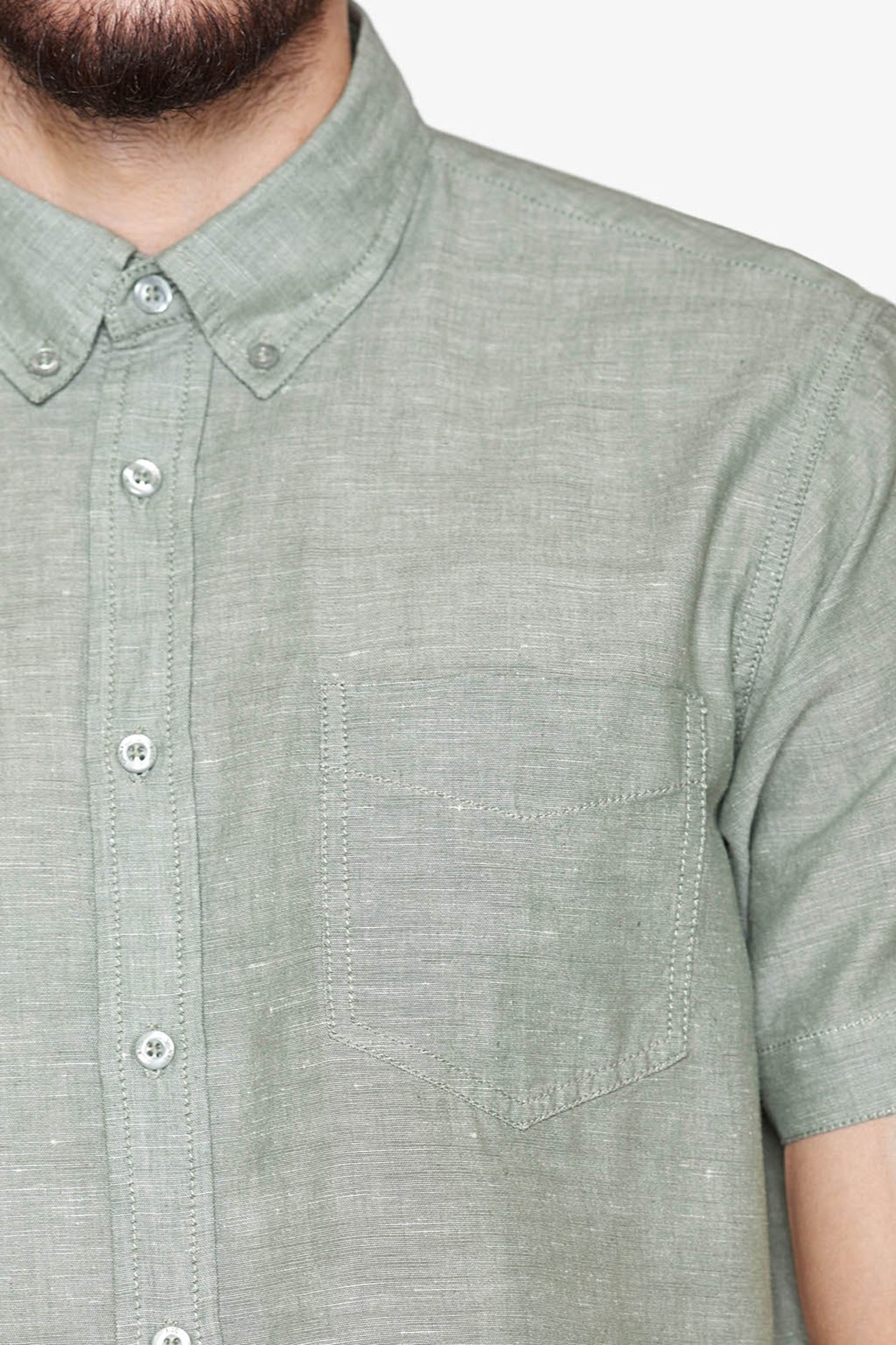 THERKELSI LINEN/COTTON BOTTLE GREEN 6