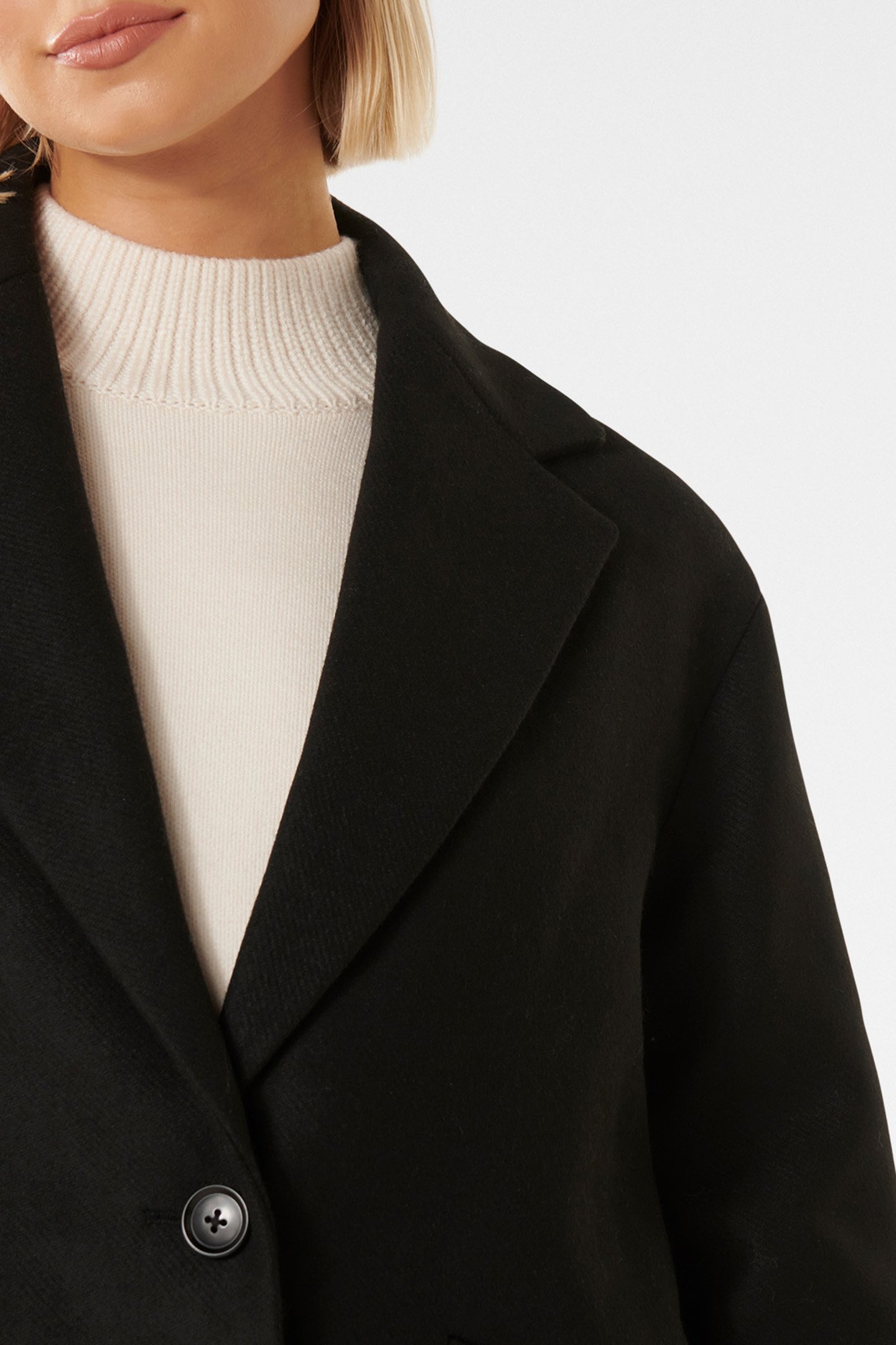 JACKIE DROP SHOULDER COAT BLACK 6