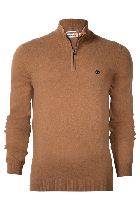 COHAS BROOK MERINO 1/4 ZIP SWEATER DARK WHEAT BOOT 1