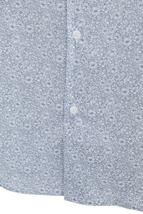 WHITE MINI-FLOWER LIBERTY FABRIC SLIM SHIRT 7