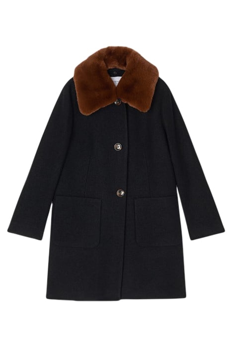 ASTER BOUCLE SINGLE BREASTED COAT BLACK 4