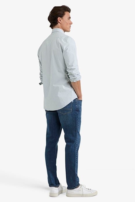 STRIPED POPLIN SHIRT LIGHT OLIVE 3